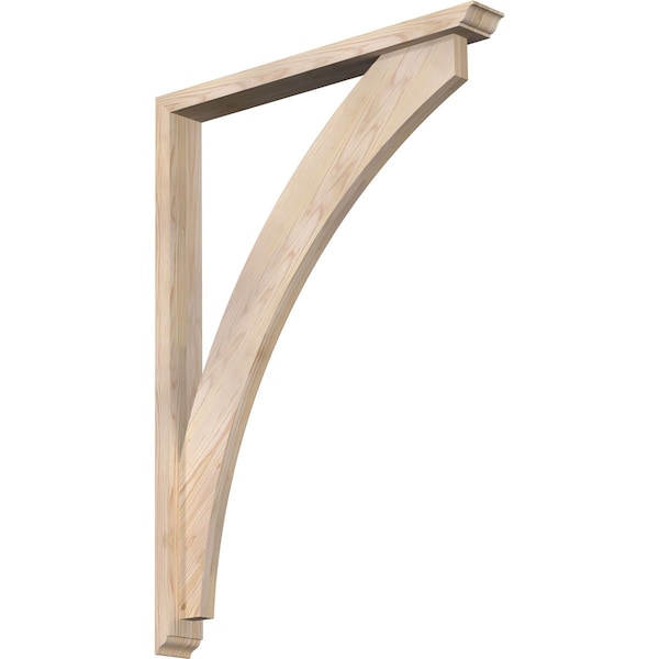 Ekena Millwork Thorton Traditional Smooth Bracket w/ Offset Brace, Douglas Fir, 3 1/2"W x 30"D x 42"H BKT0402X30X42THR01SDF - main